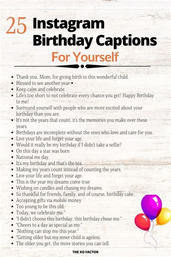Birthday Captions Instagram For Yourself The Cake Boutique