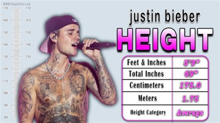Justin Bieber Height and Weight Measurements