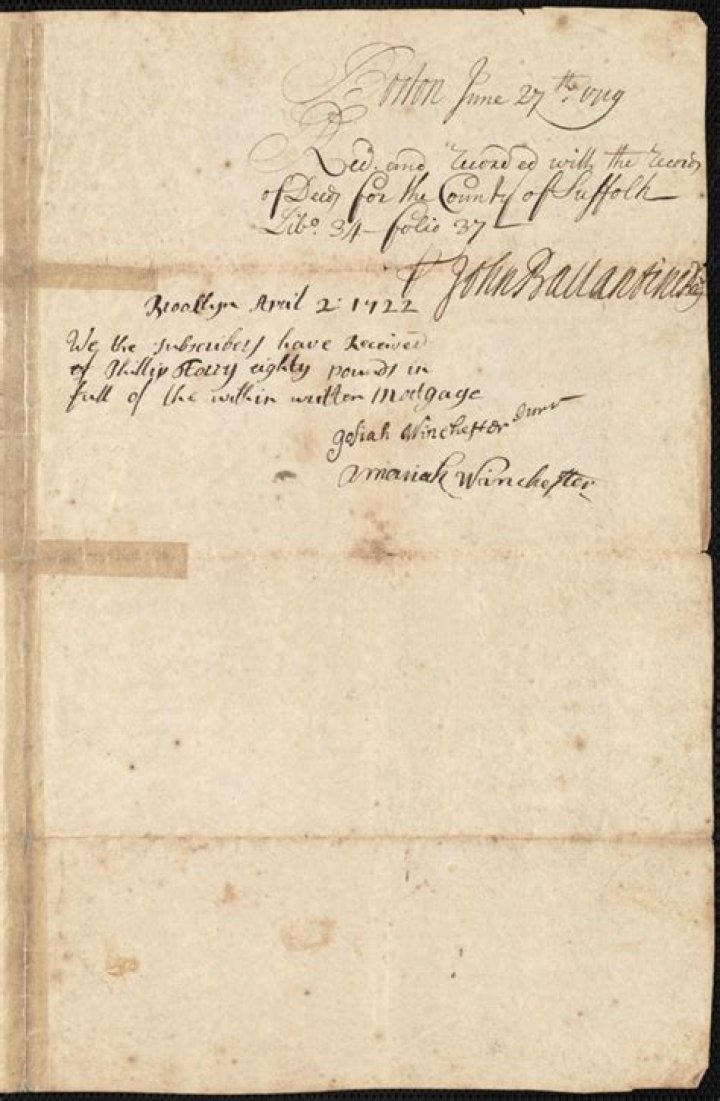 Mortgage deed from Phillip Tory to Josiah and Amoriah Winchester
