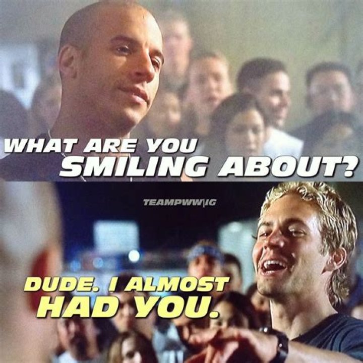 Paul Walker &ldquo;Dude, I almost had you&rdquo; Vinyl Sticker Blunt.One