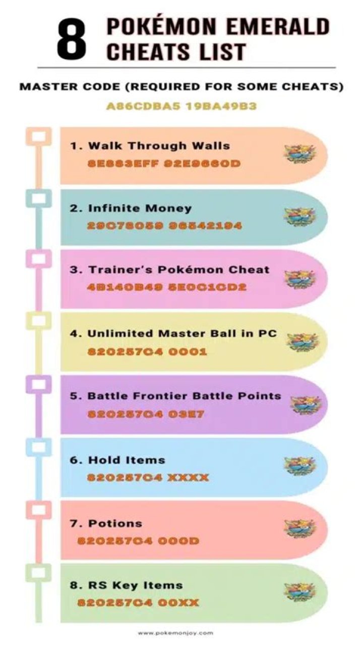 Pokemon Emerald Cheats (GameShark Codes) Pok&eacute;Harbor