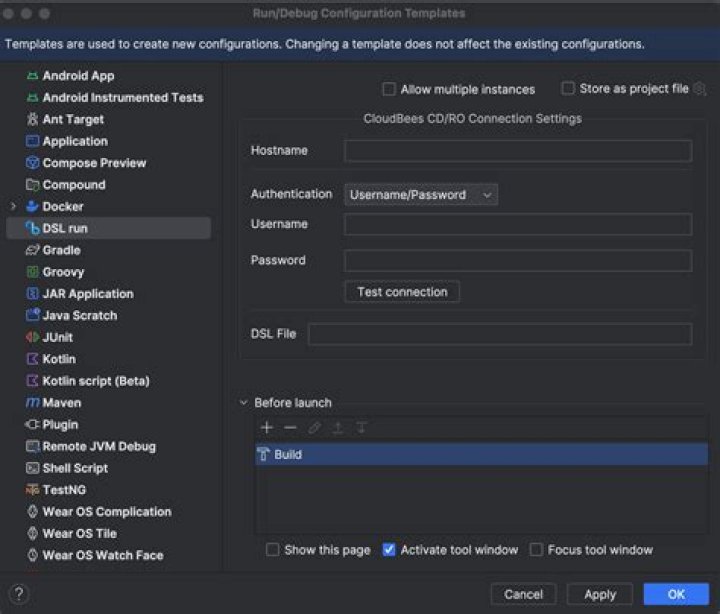 Run/debug configurations IntelliJ IDEA