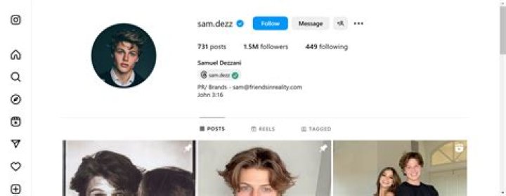 Sam Dezz &mdash; Bio, Parents, Instagram career, Girlfriend, Net worth