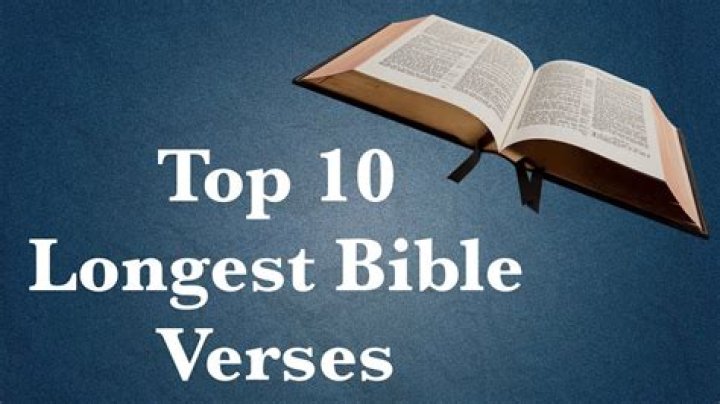Top 10 Longest Bible Verses YouTube