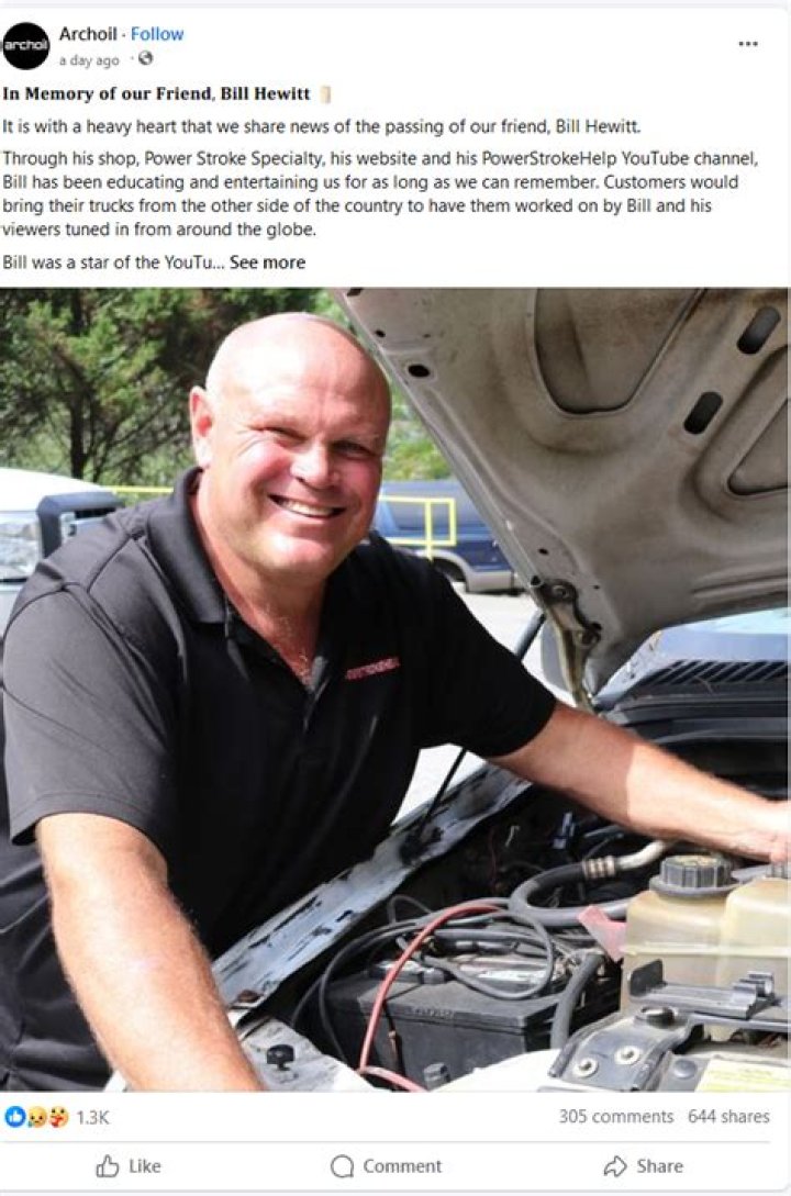 Understanding The Demise Of Bill Hewitt And The Role Of Powerstroke