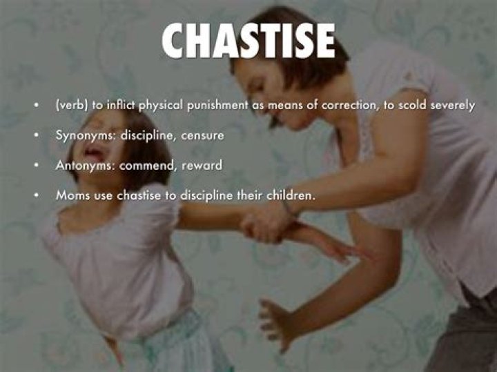 What does chastise mean in the giver?