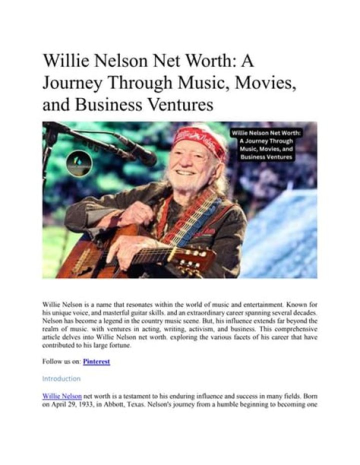 Willie Nelson's Net Worth In The 1990s: A Detailed Look