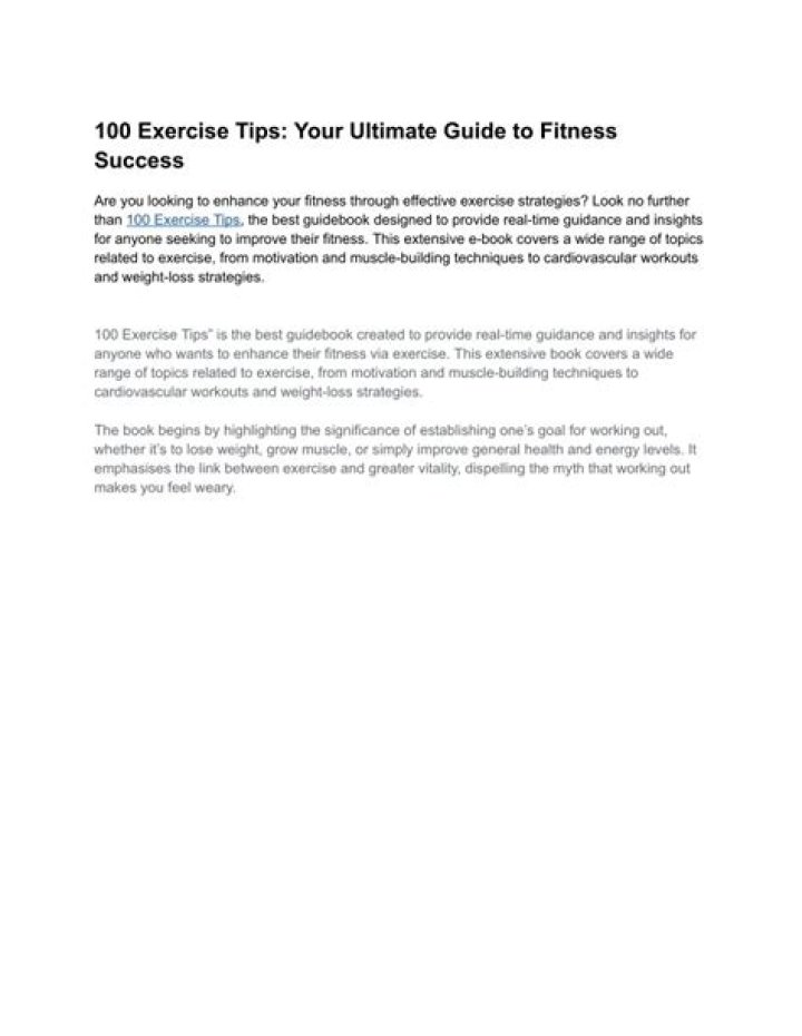 Your Guide To Fitness Success